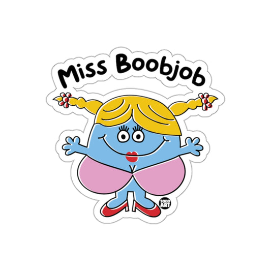 Miss Boobjob Sticker with Cartoon Illustration
