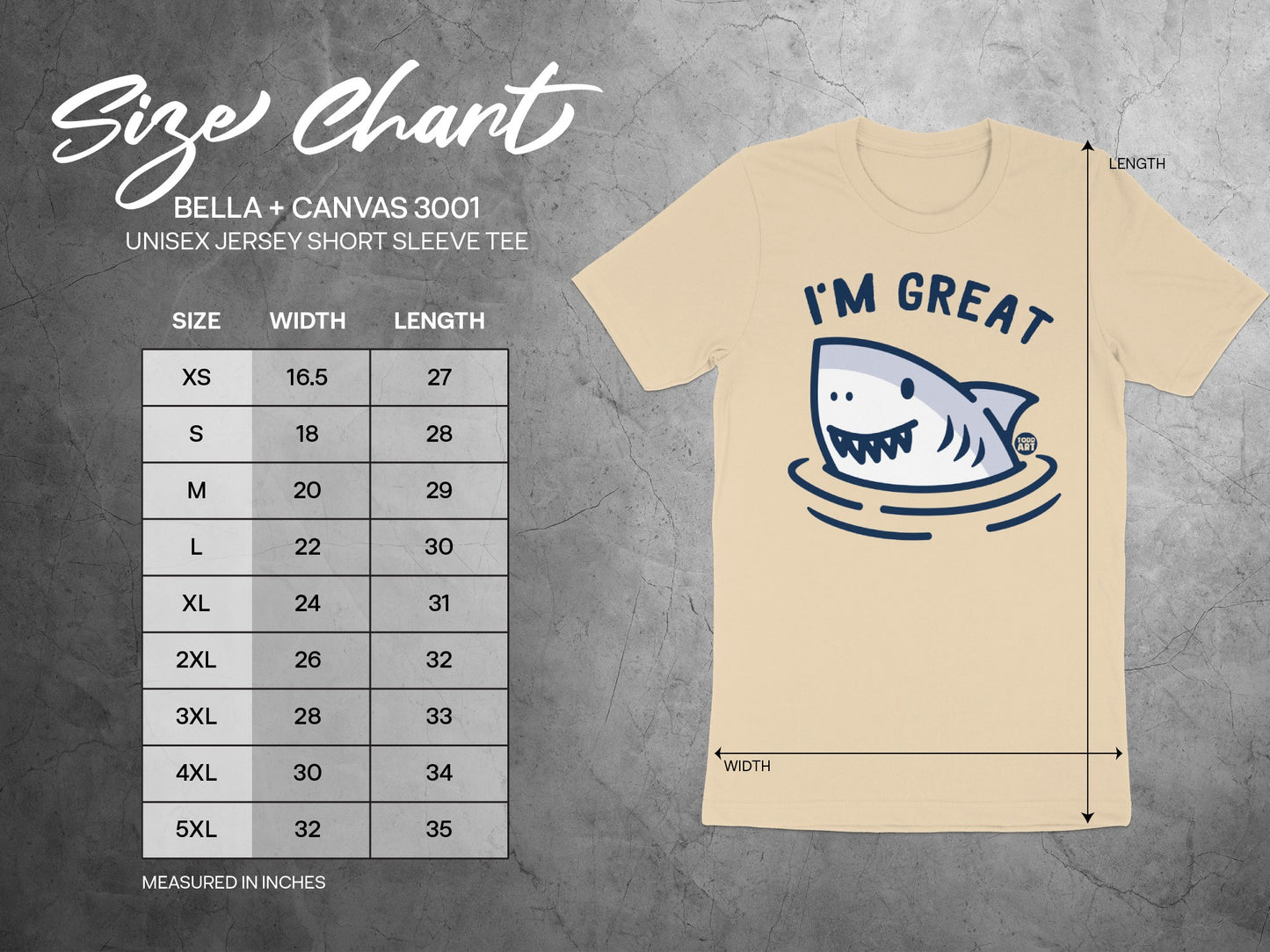 I'm Great Shark Graphic Unisex Jersey Short Sleeve Tee