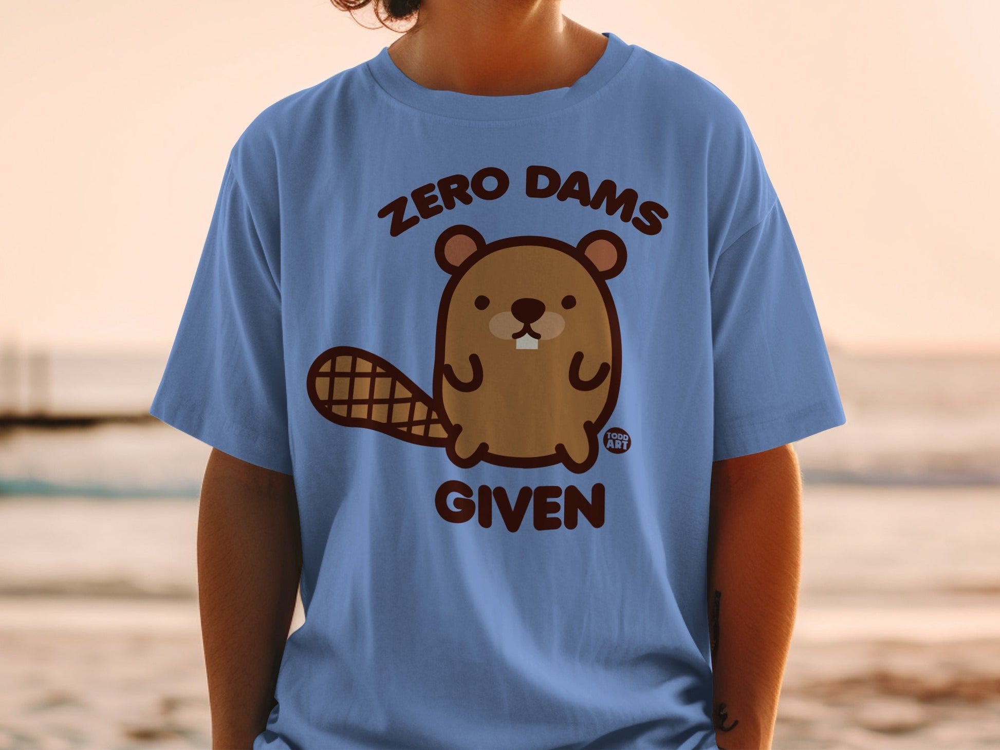 Funny Zero Dams Given Beaver Graphic T-shirt