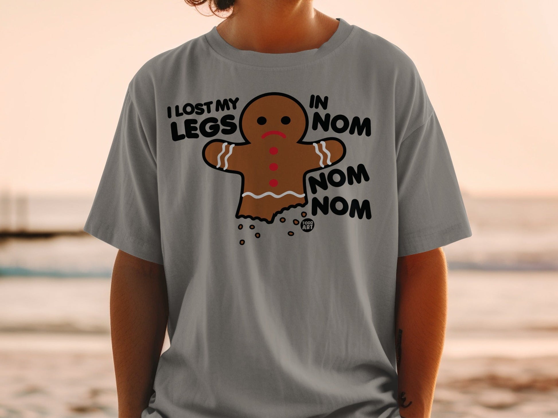 Lost My Legs Gingerbread Man Nom Nom Nom Shirt