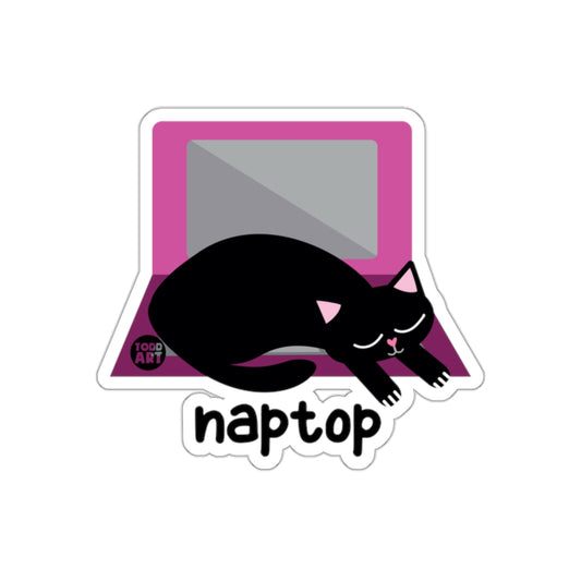 Cute Black Cat Naptop Sticker for Laptops and Notebooks