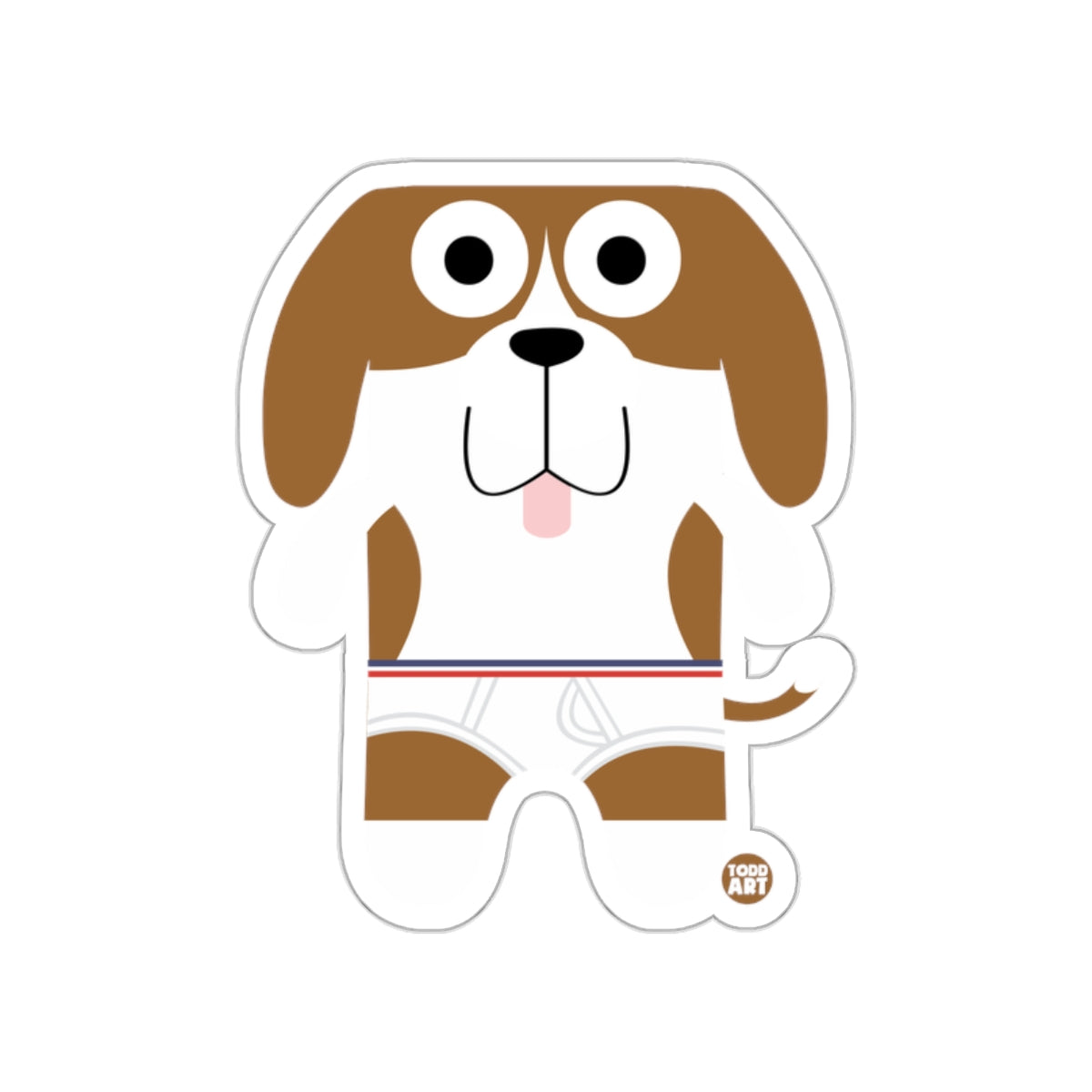 Cute Cartoon Dog Character Art Sticker Product