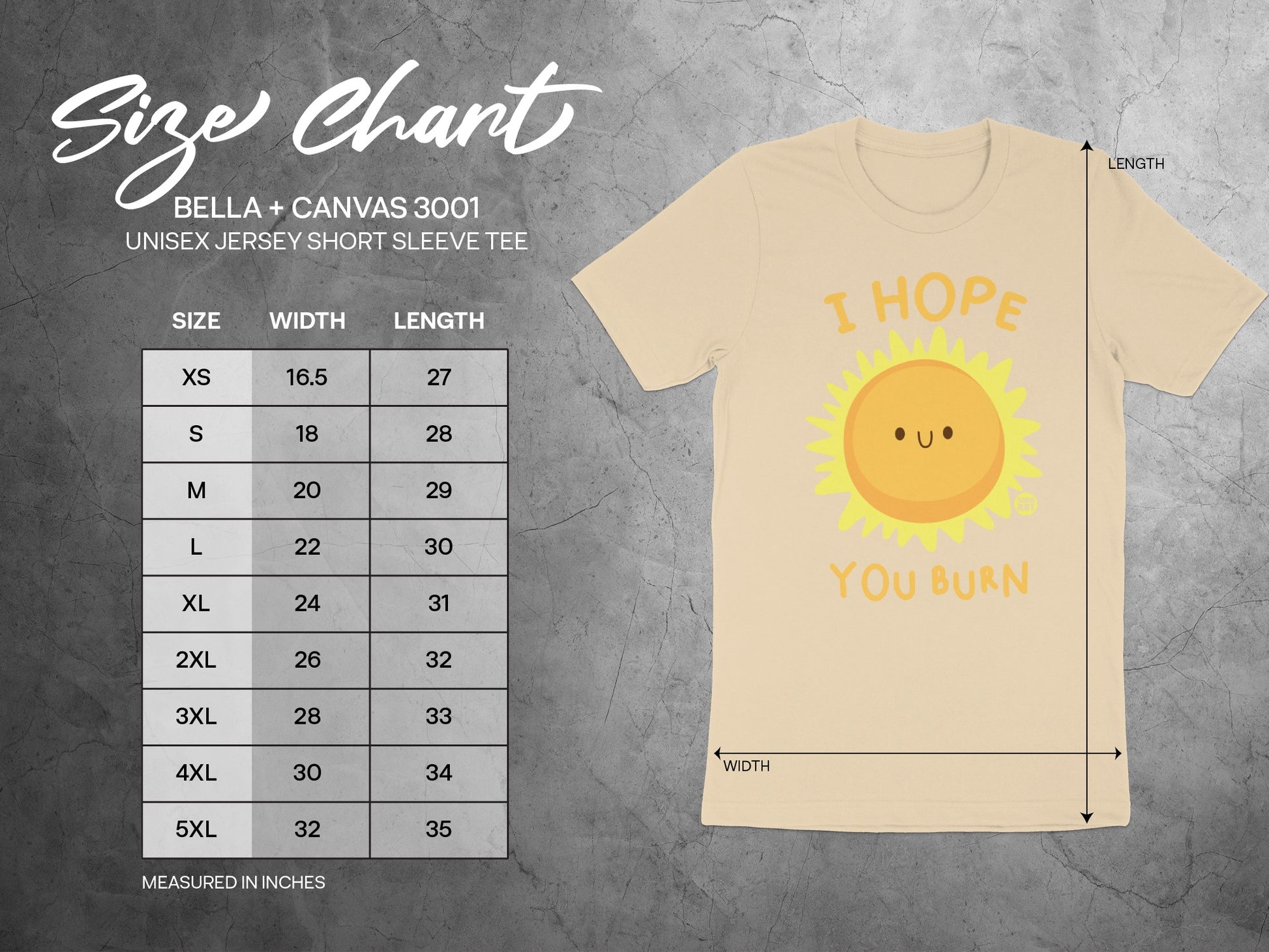 I Hope You Burn Sun Graphic Unisex Jersey T-Shirt