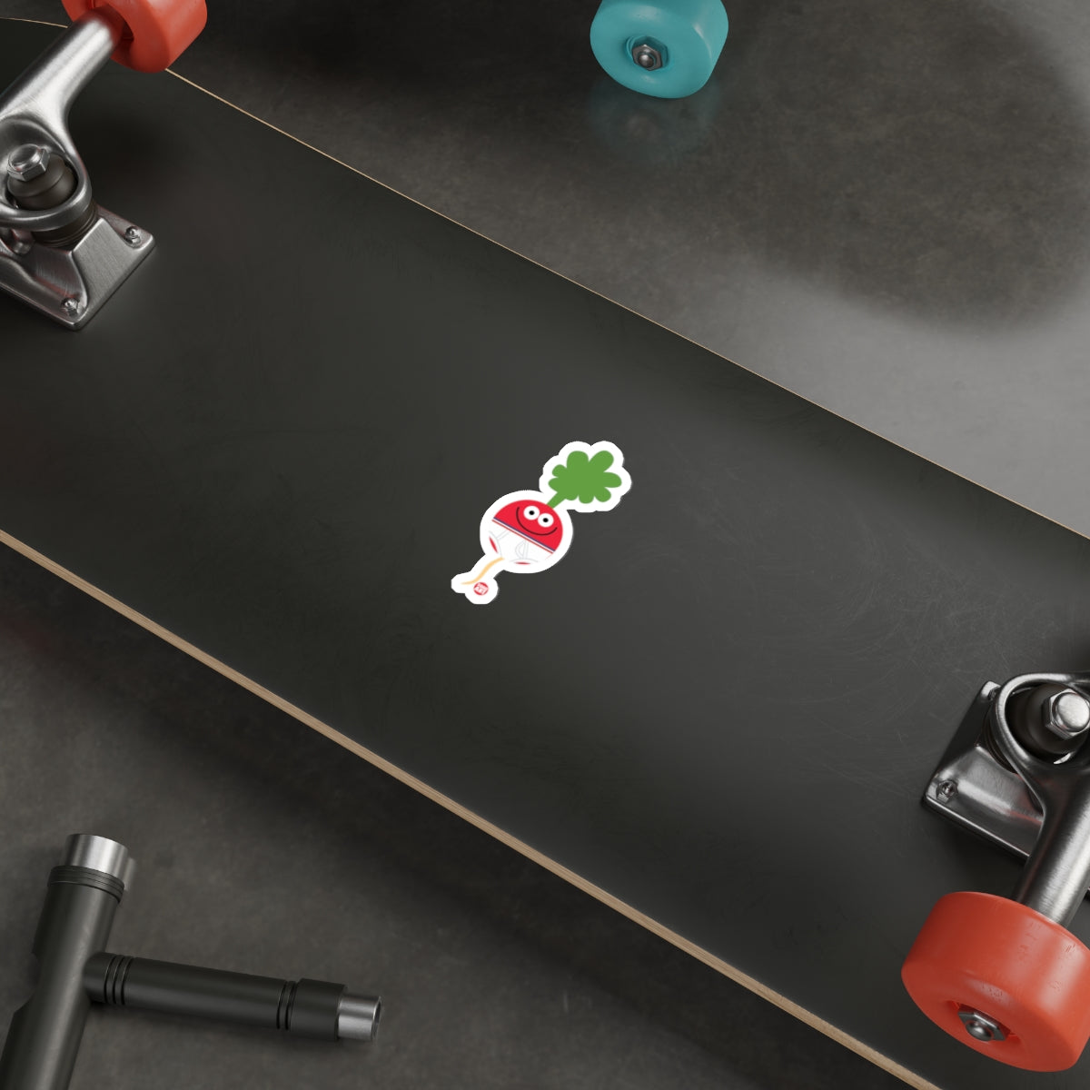 Radish Character Sticker for Personalizing Your Gear