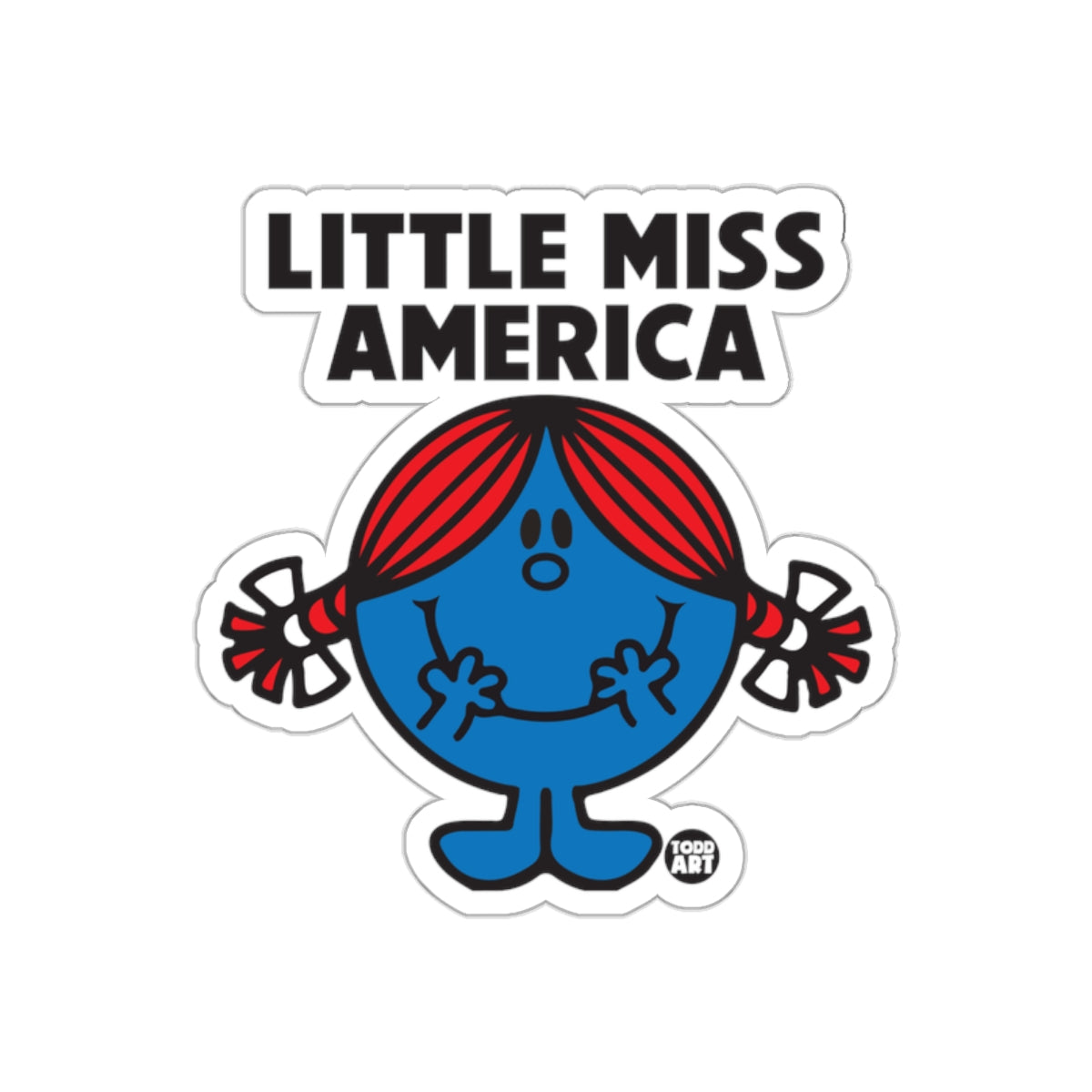 Adorable Little Miss America Décor Accessory Sticker