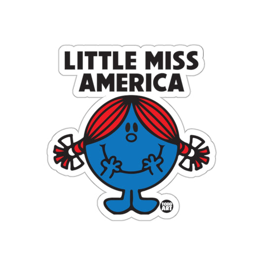 Adorable Little Miss America Décor Accessory Sticker