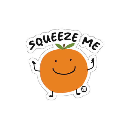Squeeze Me Orange Character Sticker Fun Design