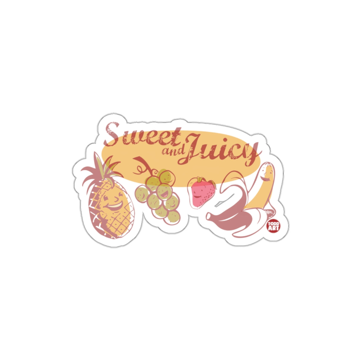 Sweet and Juicy Fruit Sticker Fun and Vibrant Design