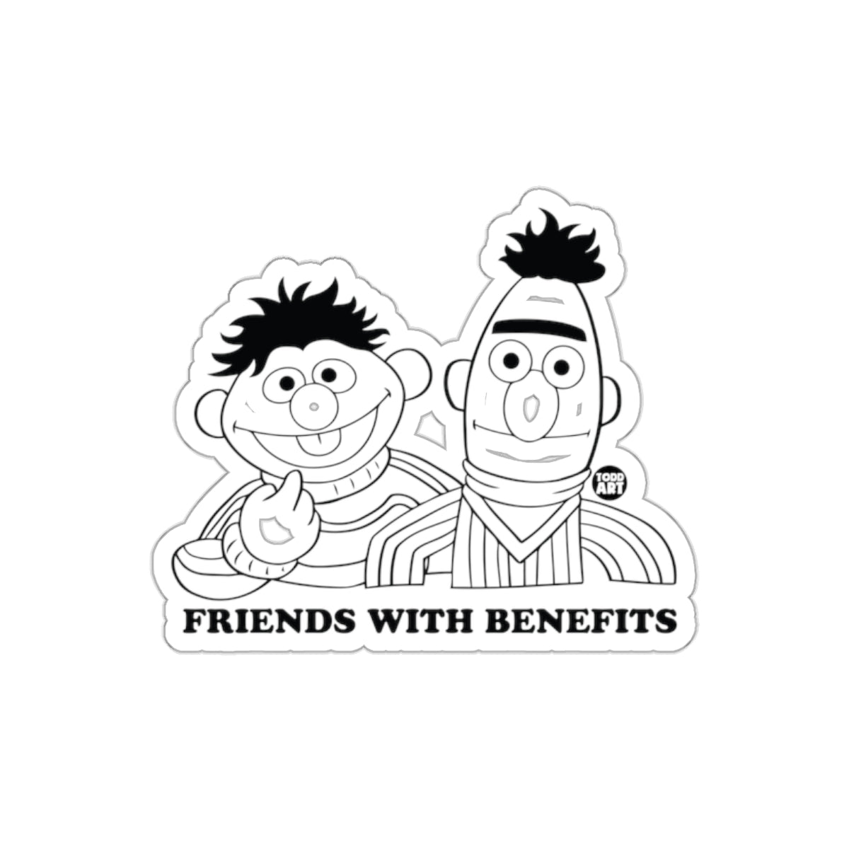 Todd Art Friends With Benefits Characters Line Art sticker