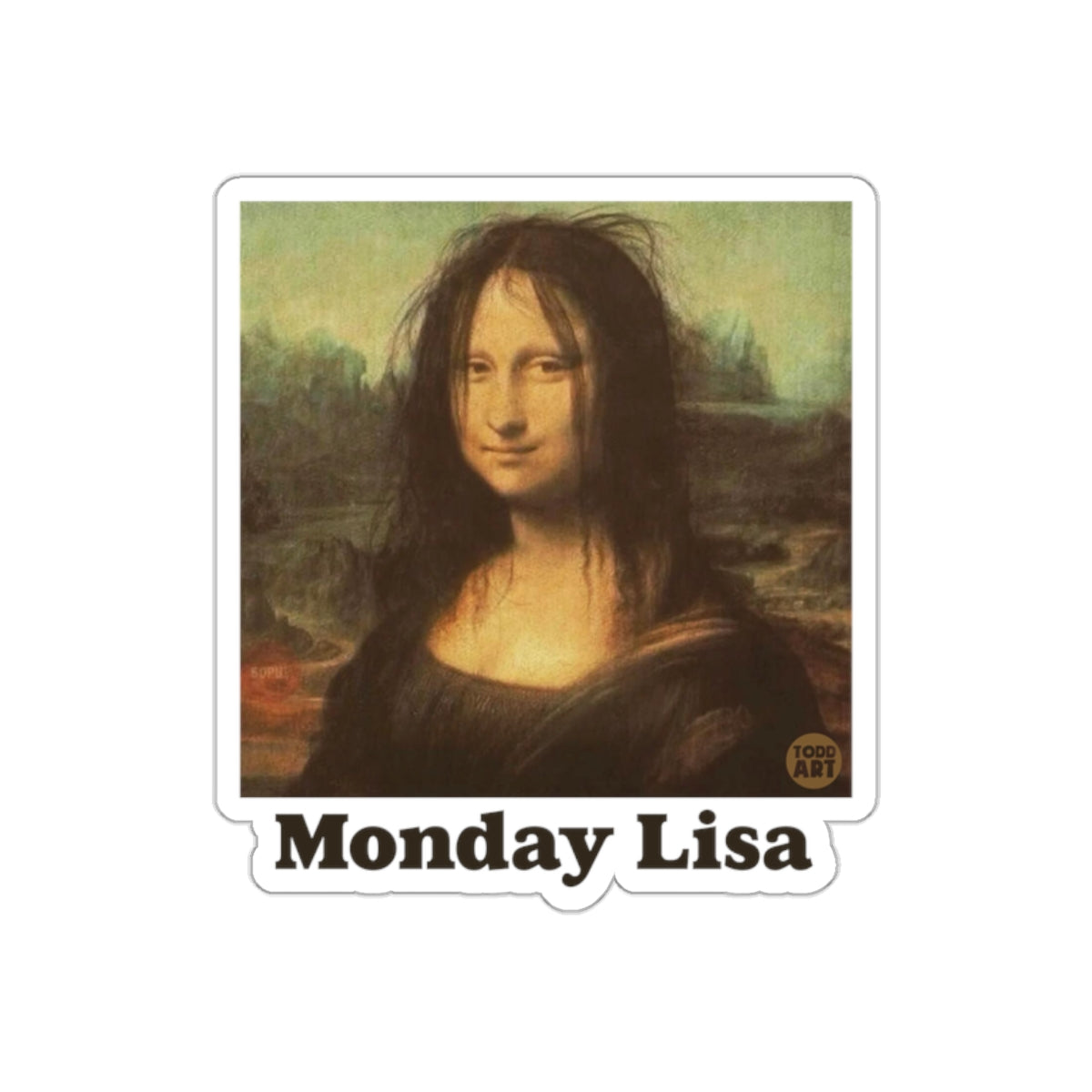 Monday Lisa a Famous Da Vinci Art Inspired Design Stickers