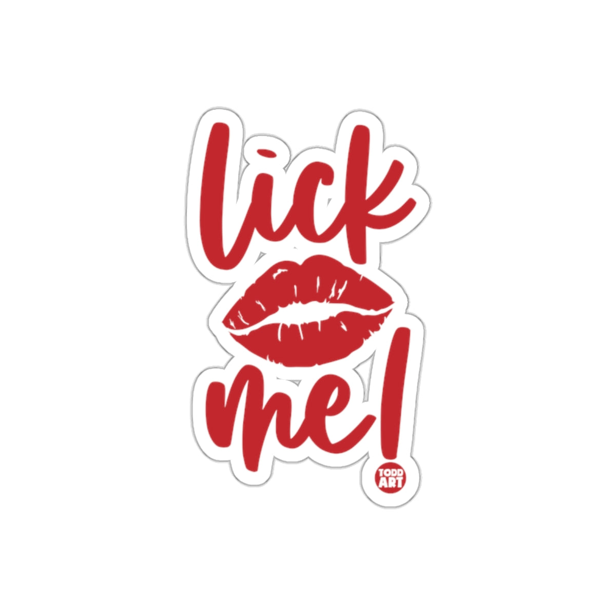 Lick Me Lip Kiss Design Sticker Funny Art Decal