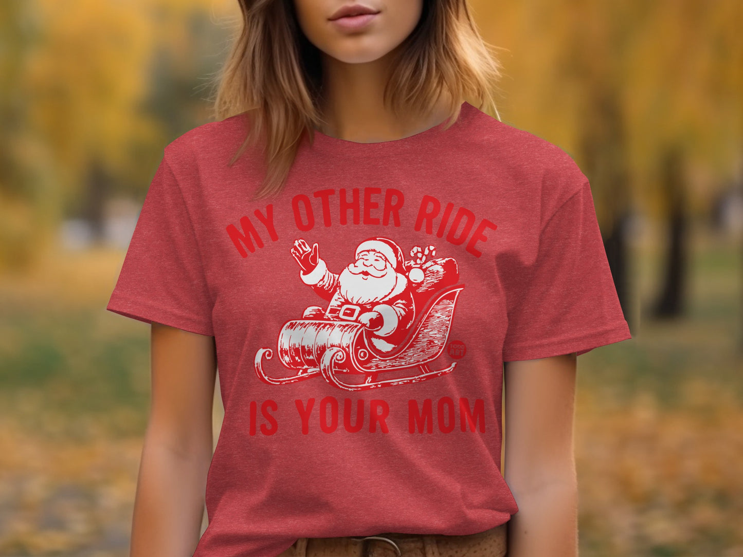 My Other Ride Is Your Mom Funny Santa T-Shirt