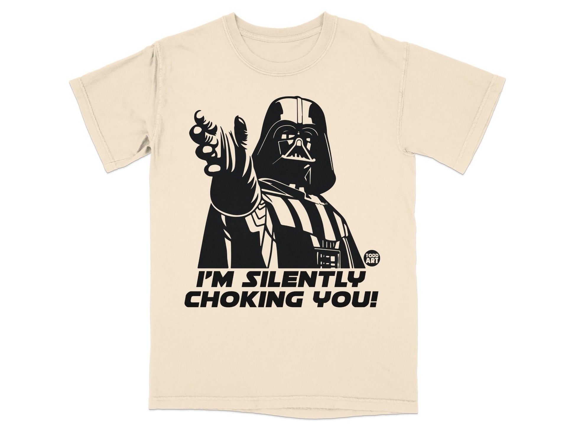Darth Vader pointing with text "I'M SILENTLY CHOKING YOU!"