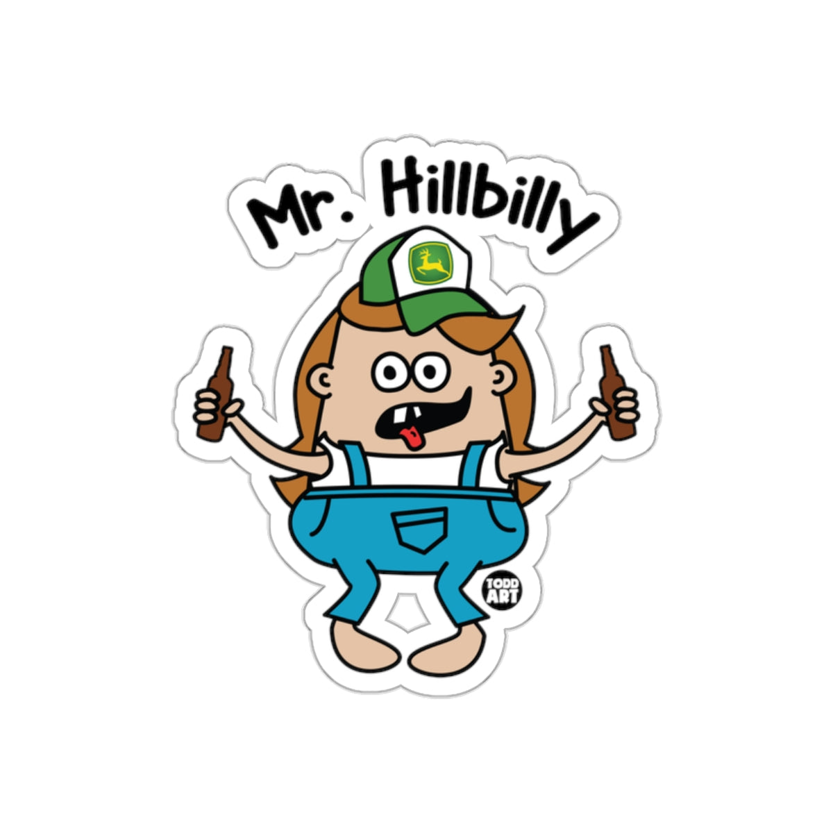 Mr. Hillbilly Cartoon Character Sticker For Fans