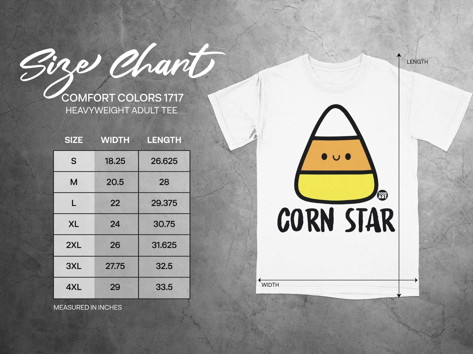 Corn Star Halloween Adult Tee Shirt Apparel