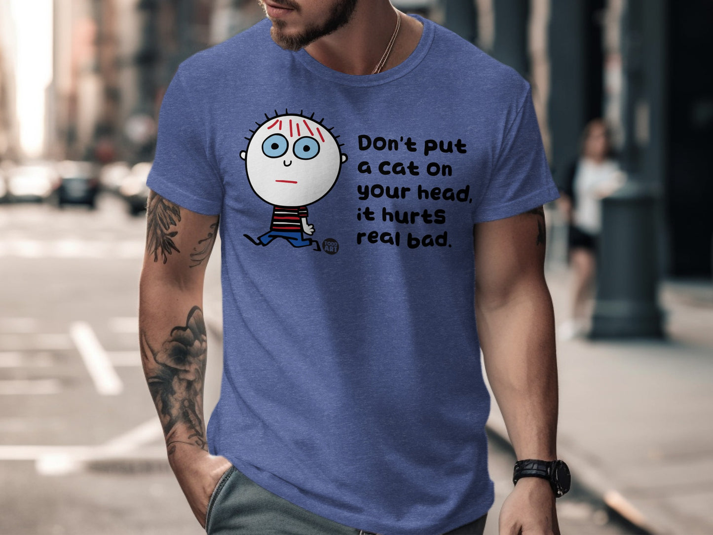 Don't Put A Cat On Your Head Hurts Real Bad T-shirt