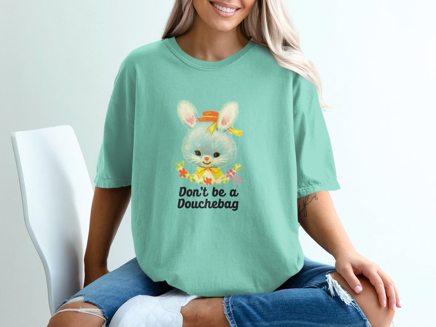 Don't Be a Douchebag Bunny Graphic T-Shirt