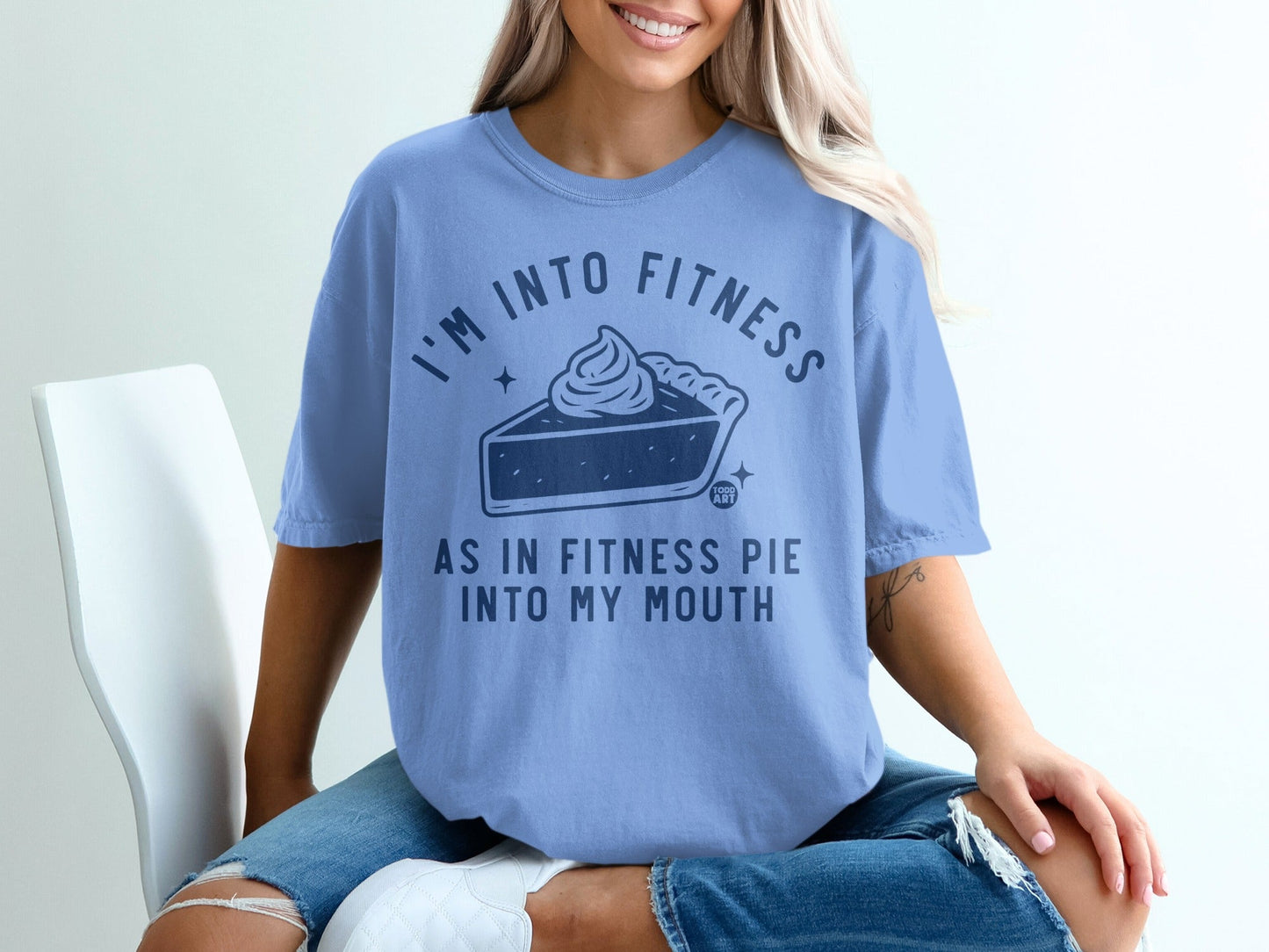 I'm Into Fitness Pie Into My Mouth Graphic T-Shirt