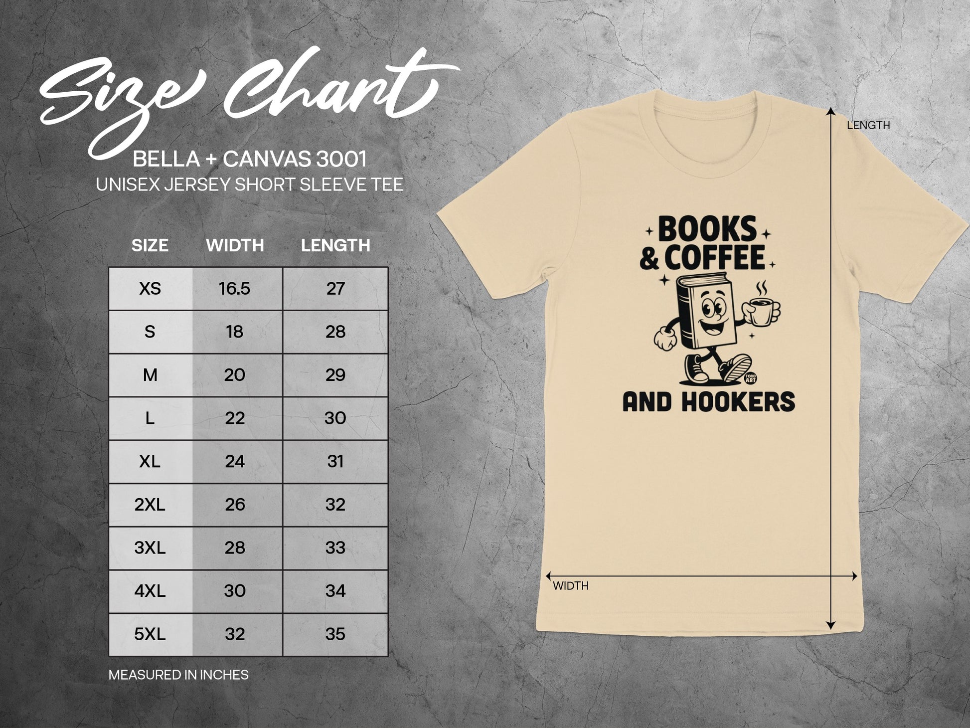 Books Coffee Hookers Unisex Jersey Short Sleeve Tee product type