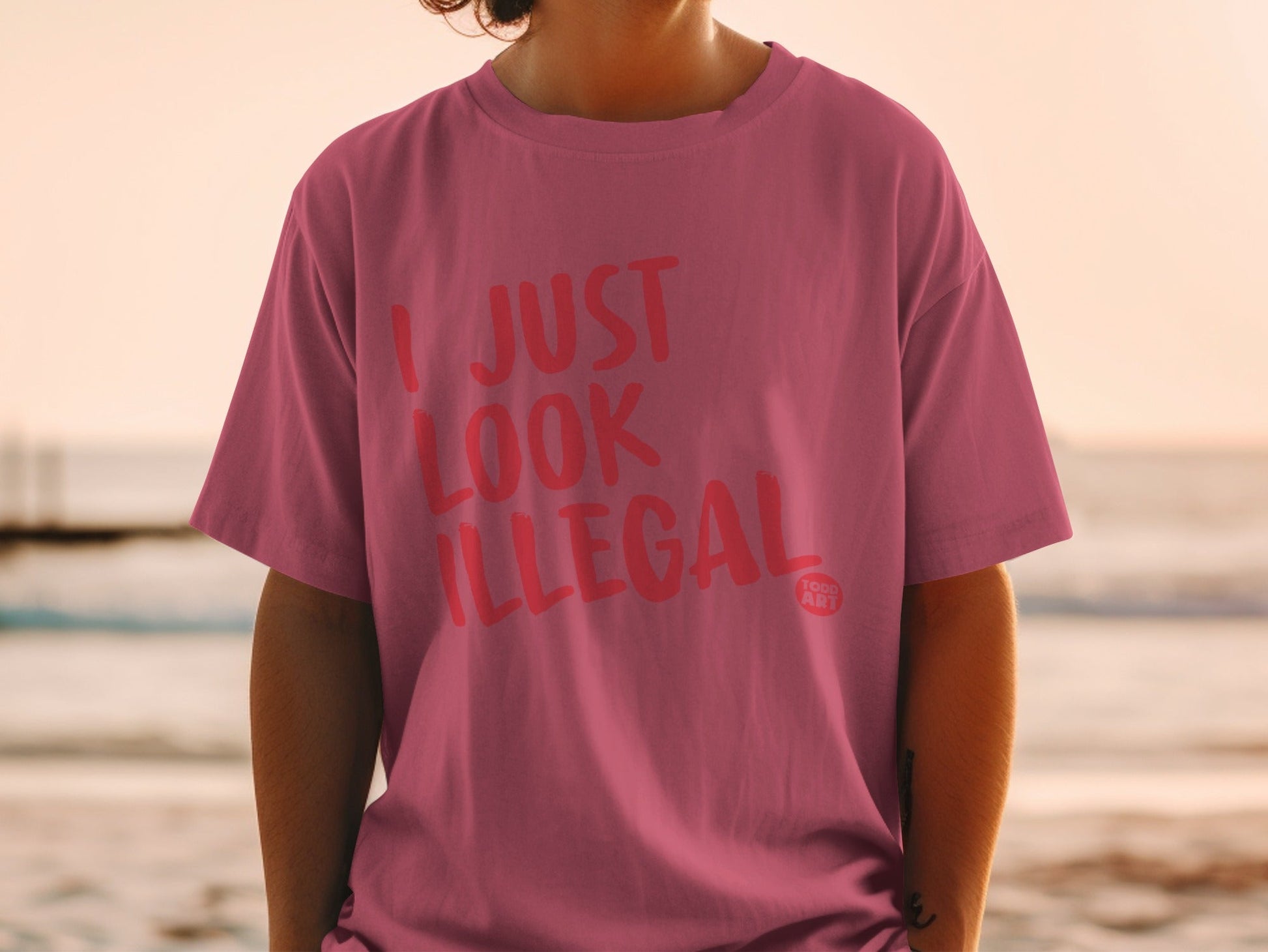 I Just Look Illegal Graphic Todd Art T-Shirt
