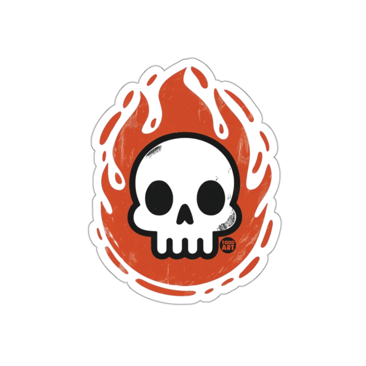 Burning Skull Graphic Todd Art Design Decorative Stickers