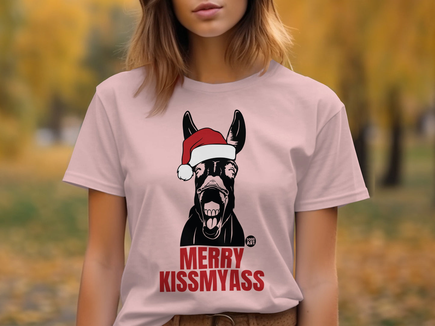 Merry Kissmyass Funny Graphic T-Shirt