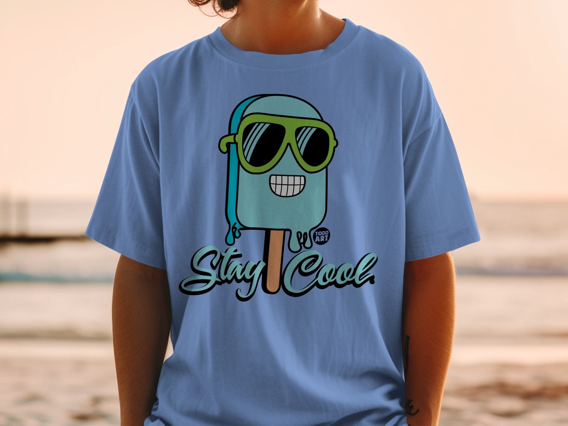 Stay Cool Ice Pop Graphic T-shirt Fun Summer Tee