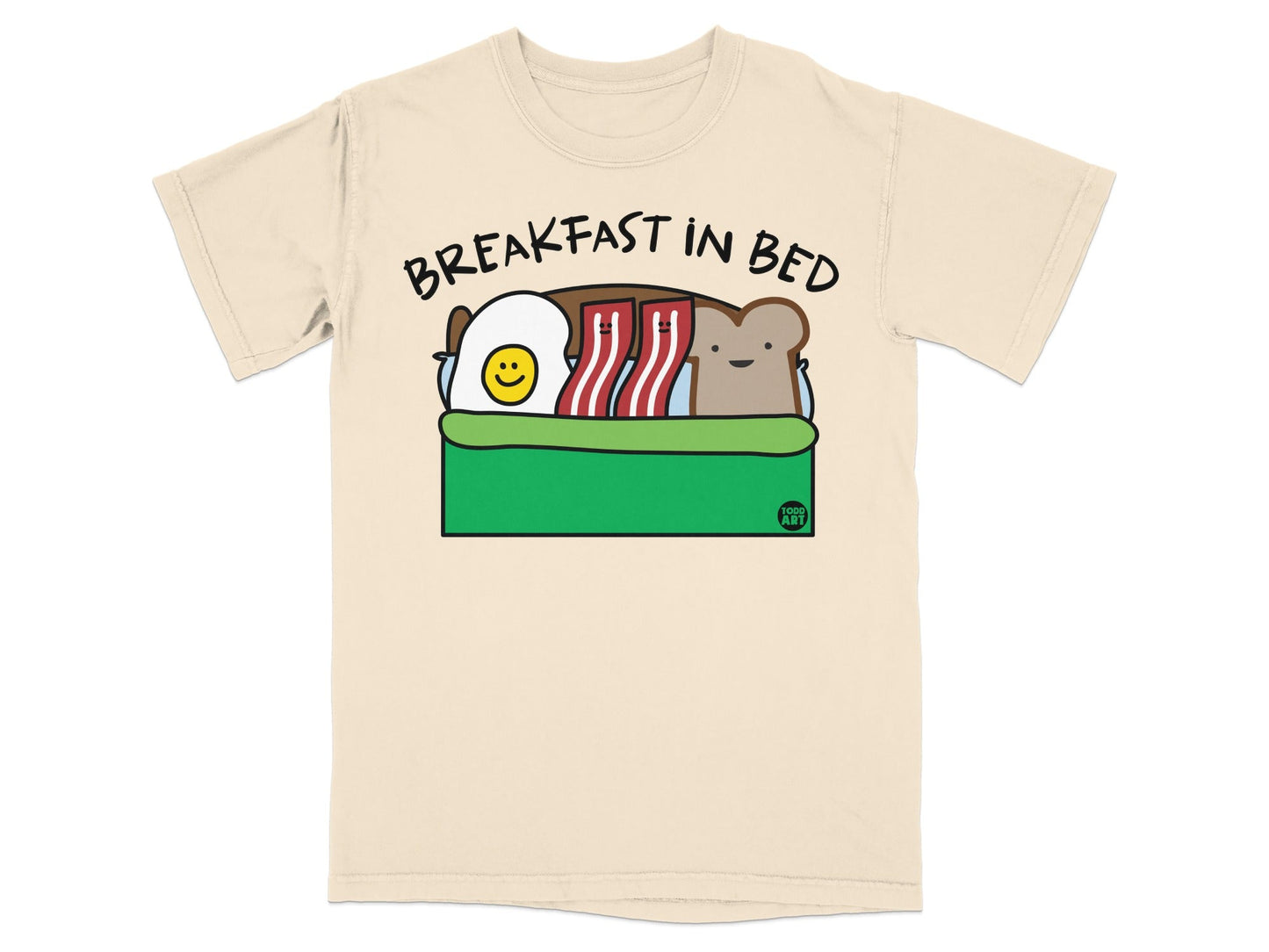 Breakfast in Bed Graphic Design T-shirt