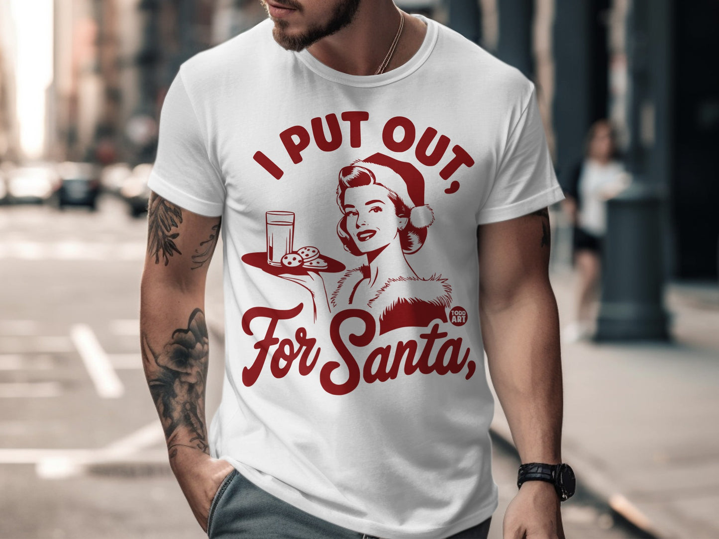 I Put Out For Santa Humorous Christmas T-shirt