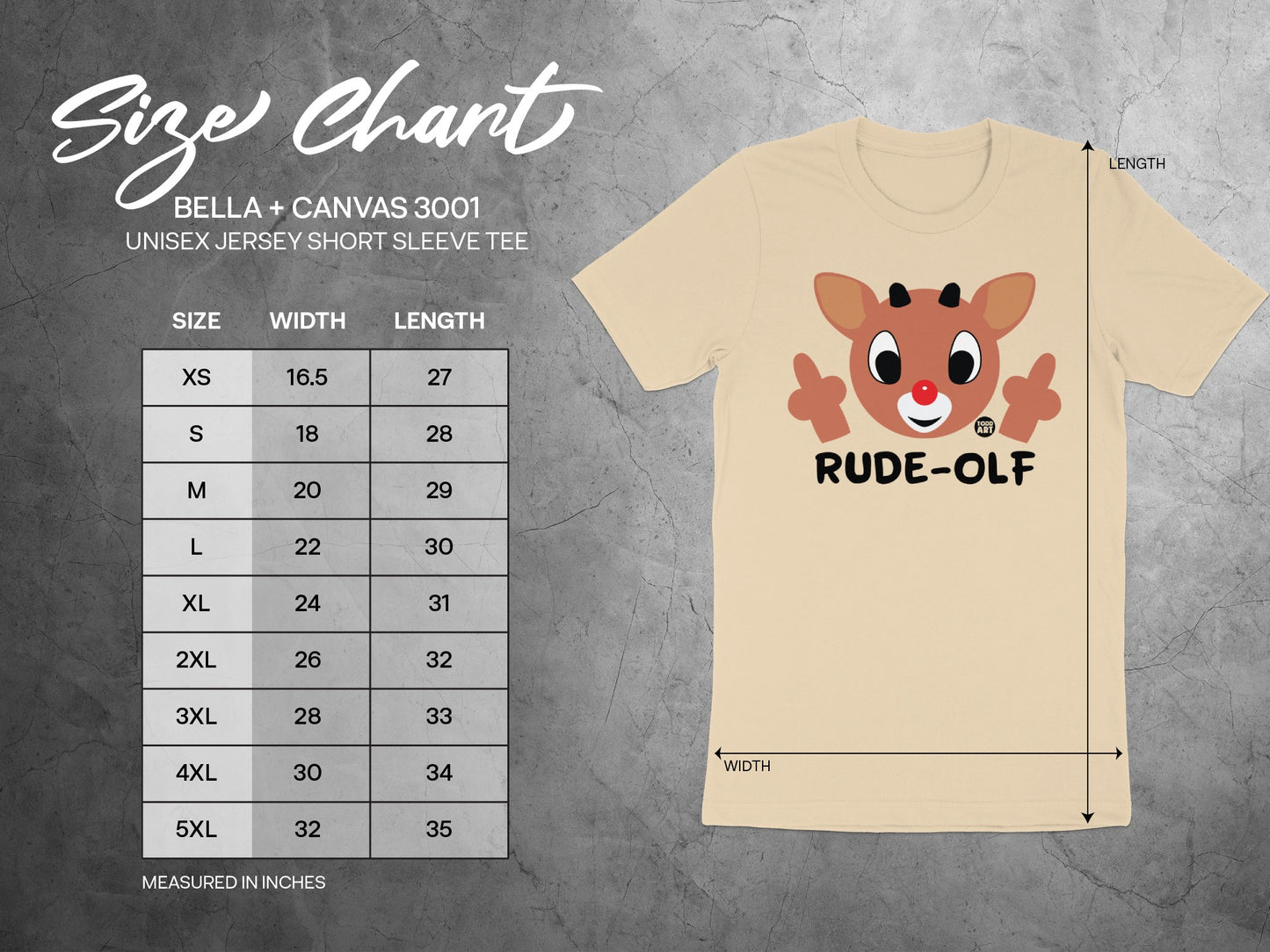 Funny Rude-Olf Christmas Reindeer Unisex T-Shirt