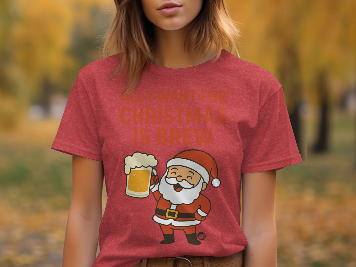 All I Want For Christmas Is Brew Santa T-shirt