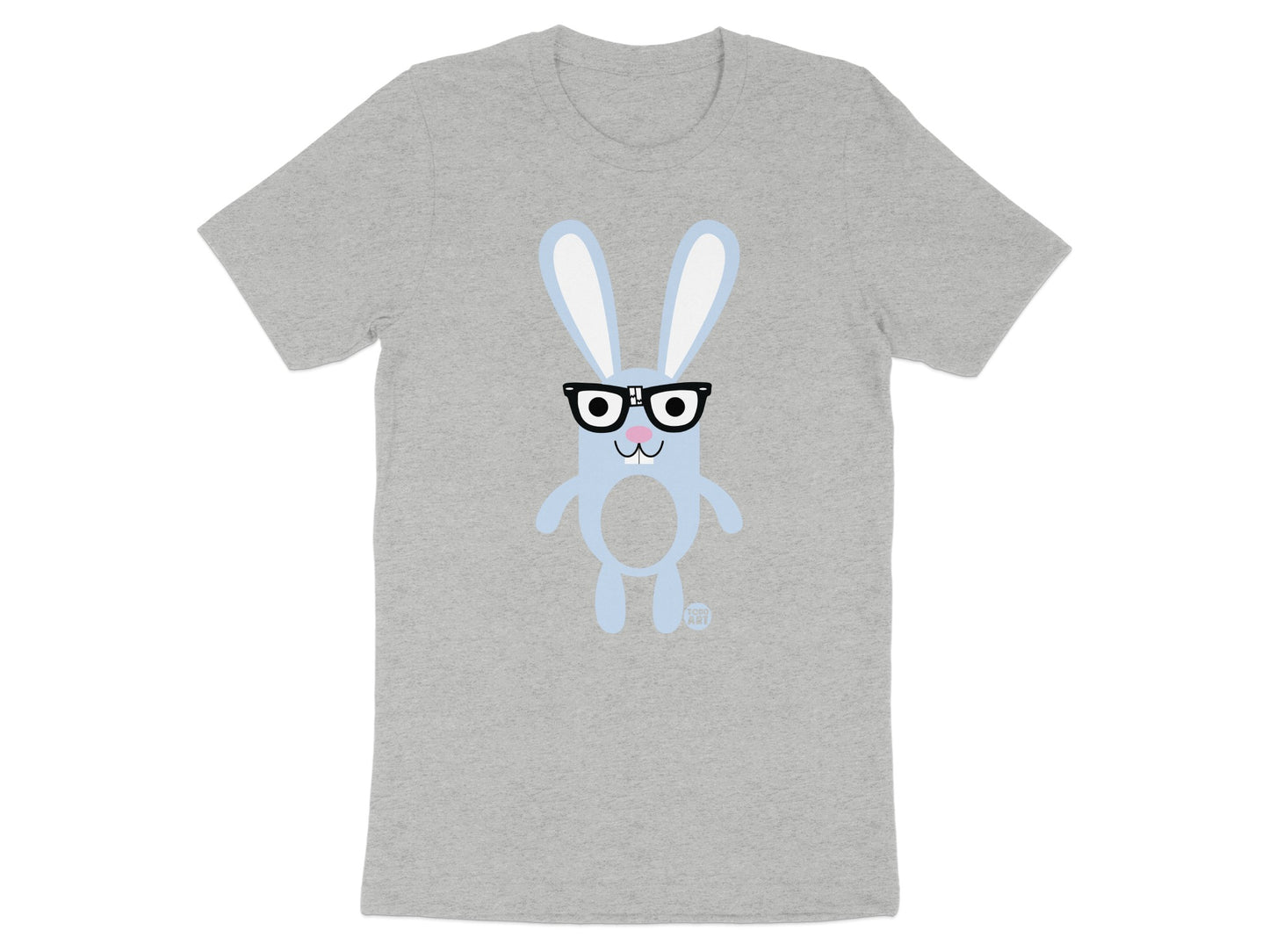 Cute Blue Rabbit With Glasses Graphic T-shirt product