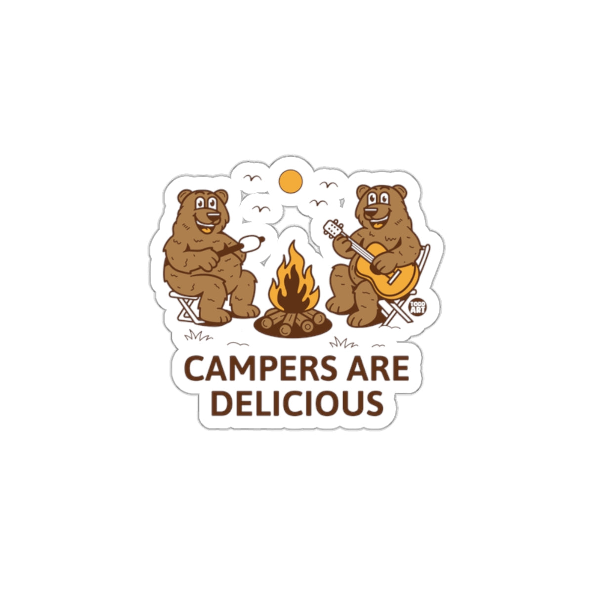 Funny Bears Campers Are Delicious Sticker