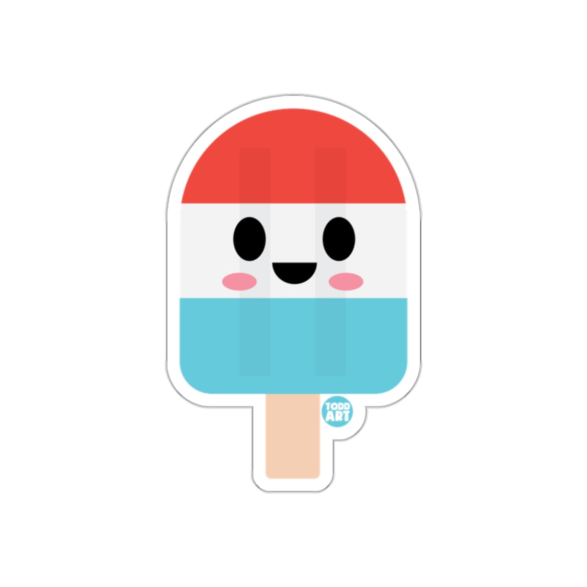 Cute Smiling Popsicle Sticker Todd Art Design Sticker