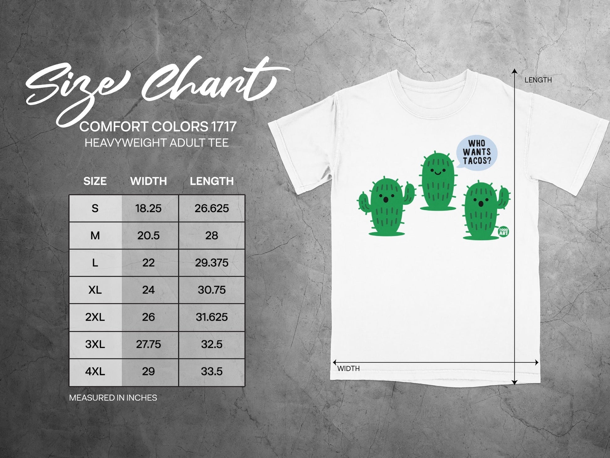 Who Wants Tacos Cactus Themed Adult Tee