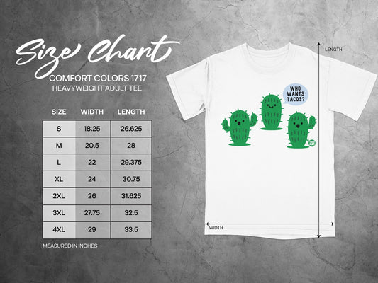 Who Wants Tacos Cactus Themed Adult Tee