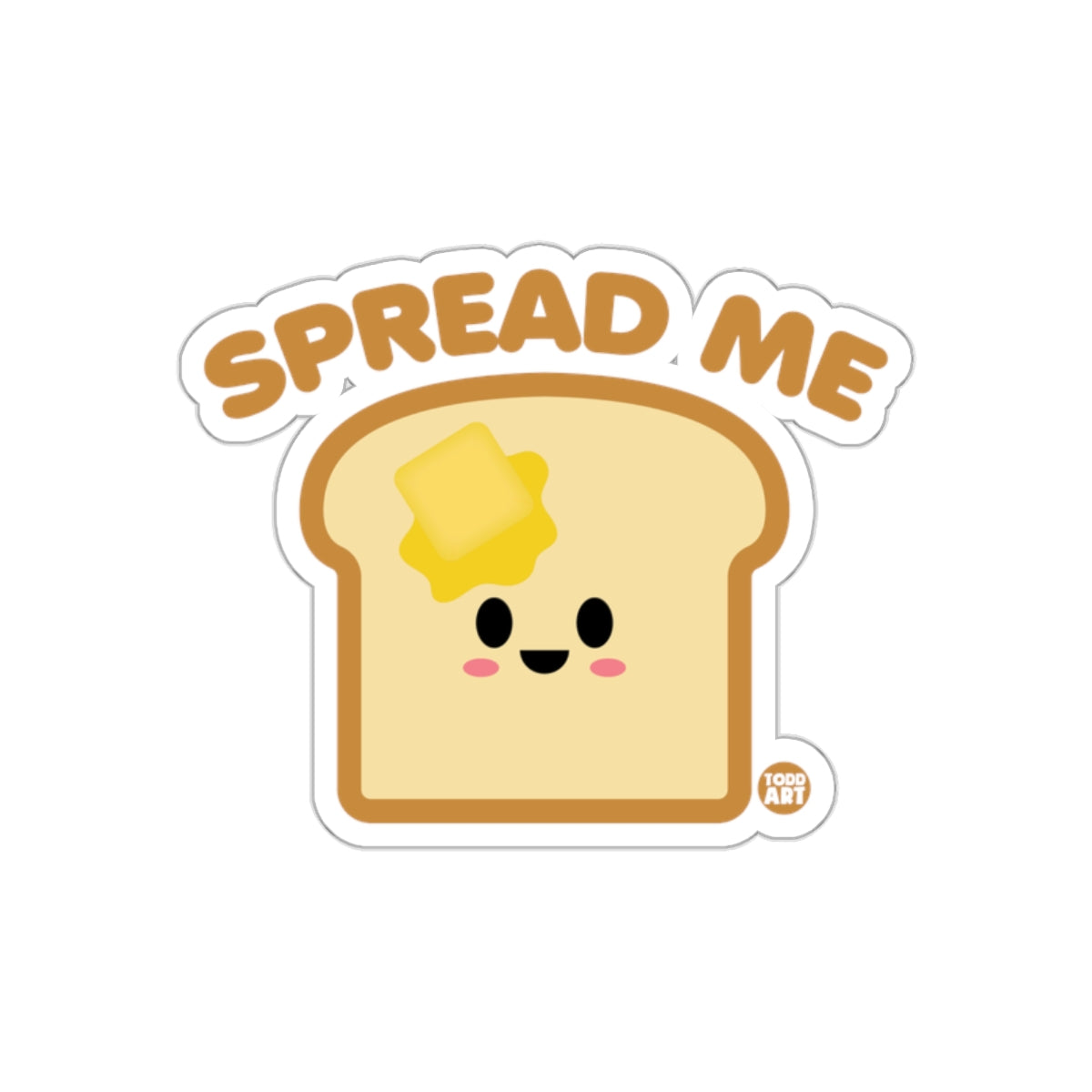 Spread Me Cute Smiling Toast Sticker Product
