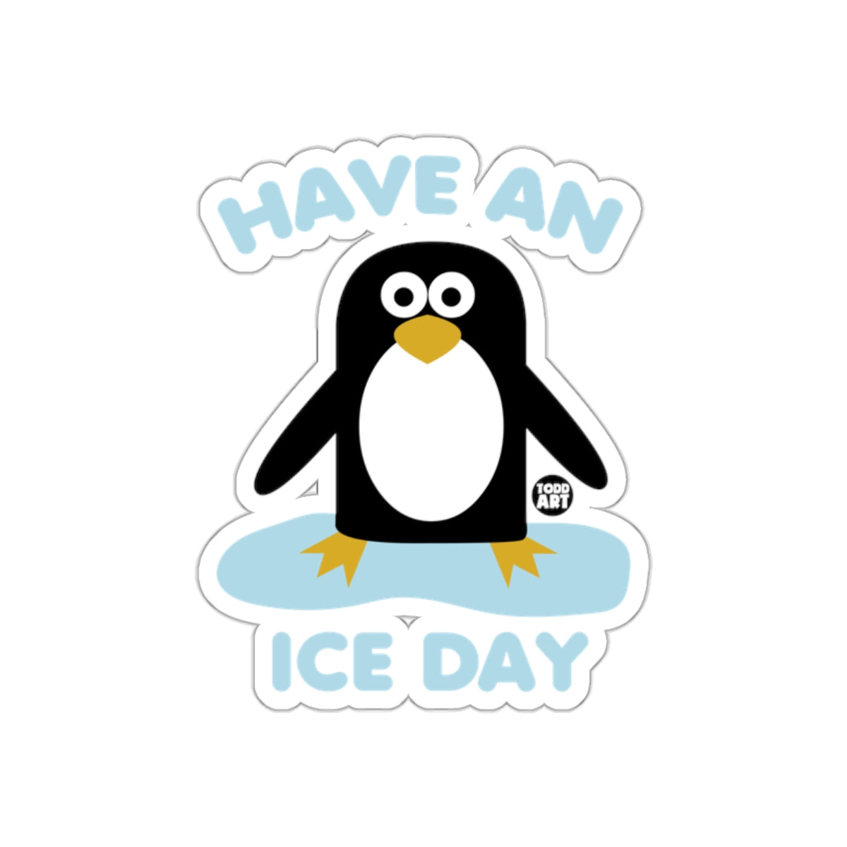 Have An Ice Day Adorable Penguin Illustration Stickers