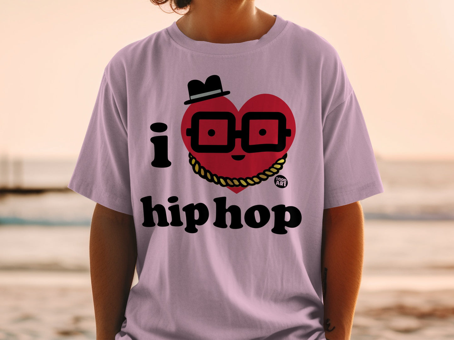 I Love Hip Hop Graphic Design Short Sleeve Shirt