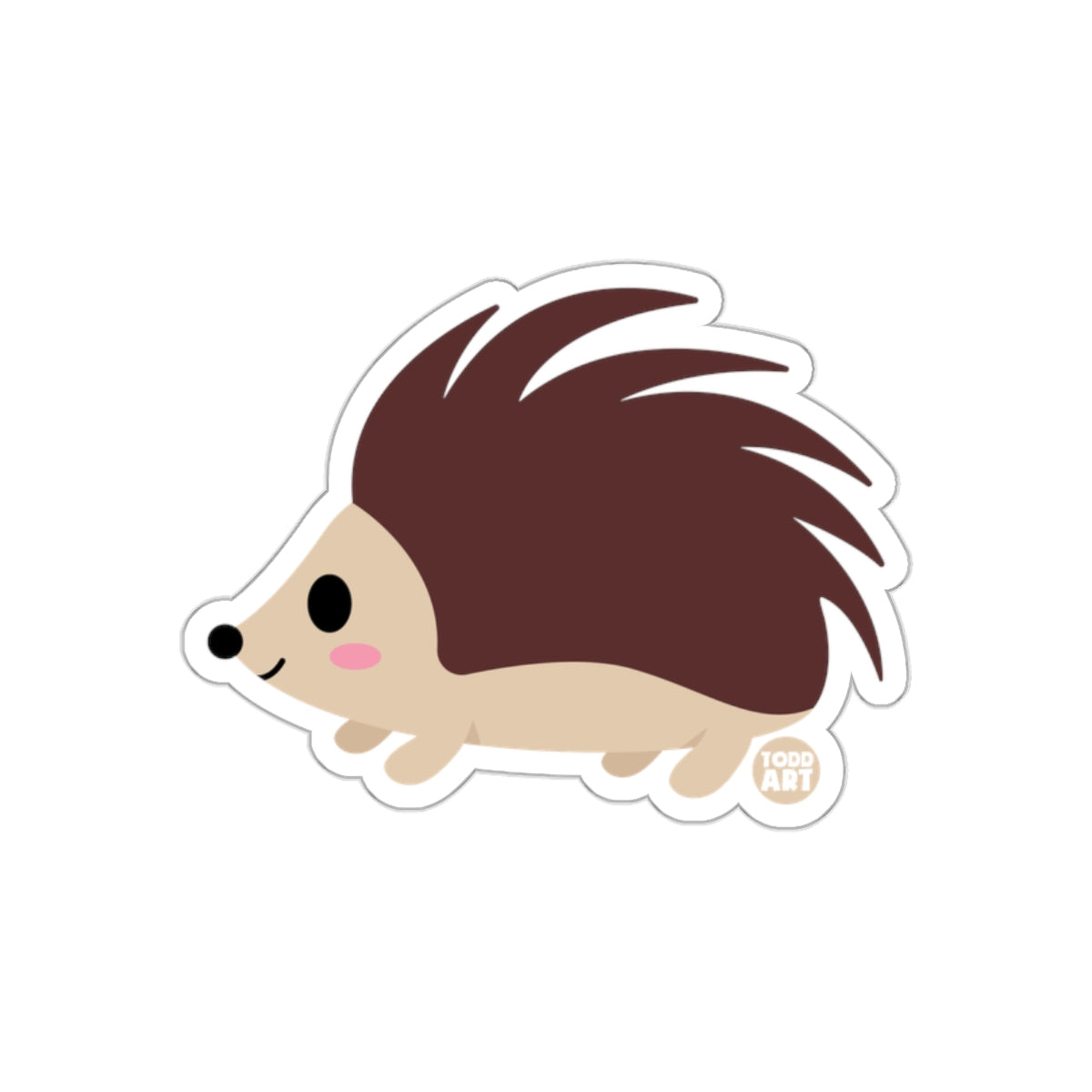 Cute Smiling Hedgehog Sticker Todd Art Product