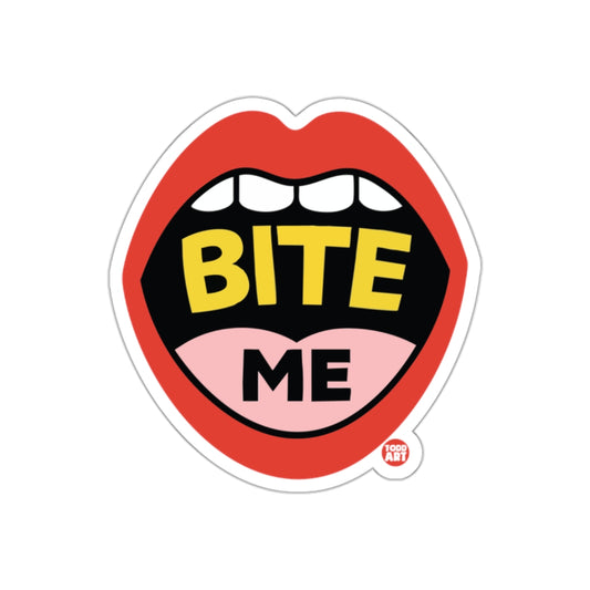 Bite Me Mouth Food Art Sticker Fun Decal