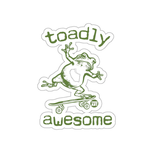 Toadly Awesome Skater Frog Graphic Sticker