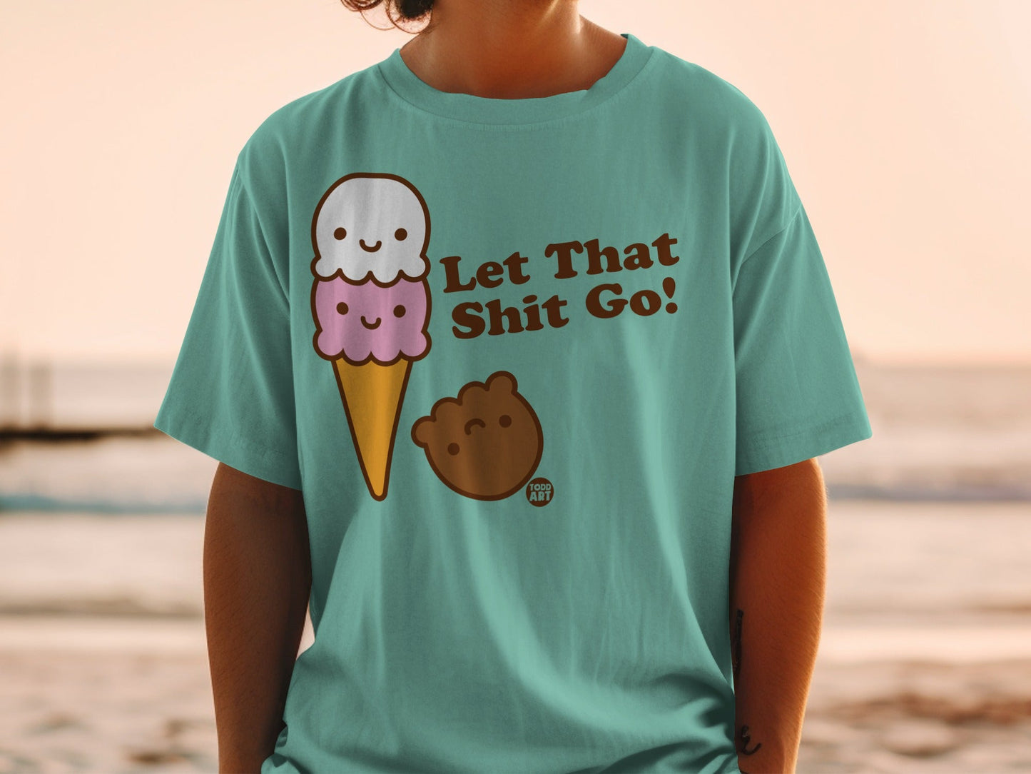 Let That Shit Go Cute Ice Cream Graphic Tee Product