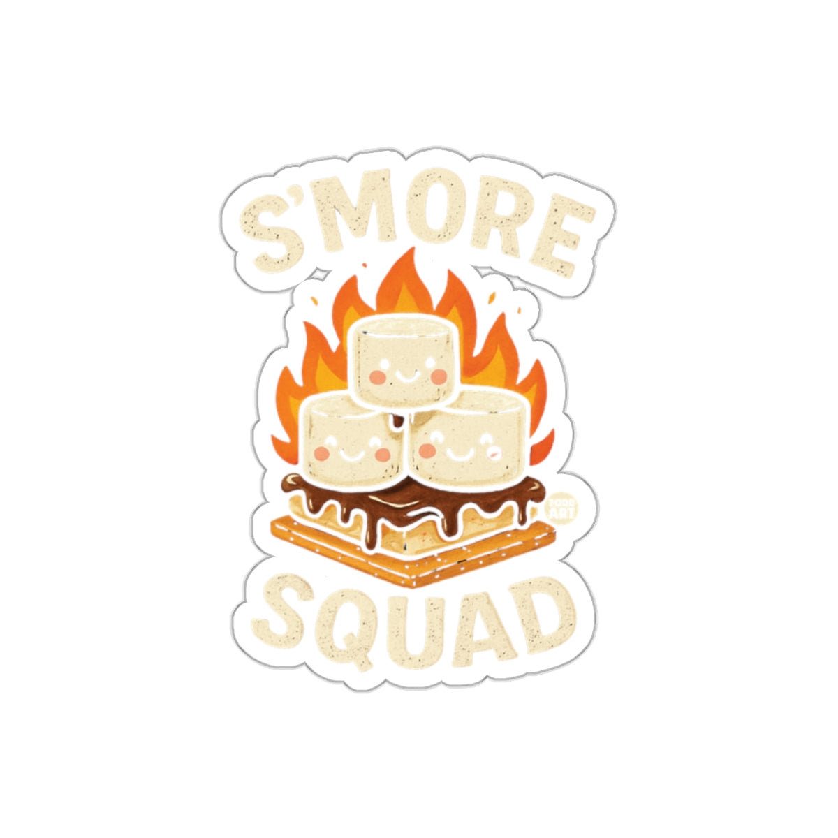 S'more Squad Custom Cute Marshmallow Sticker