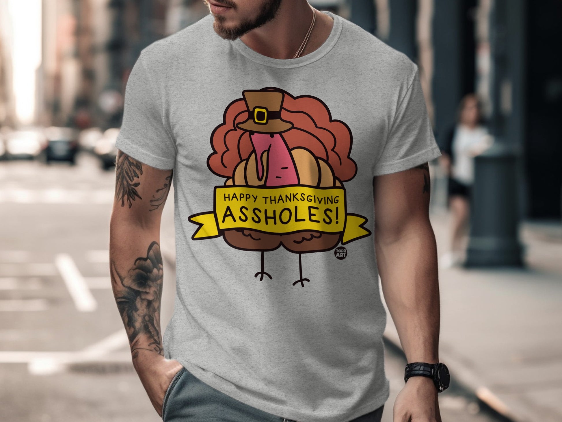 Happy Thanksgiving Assholes Funny Unisex T-shirt