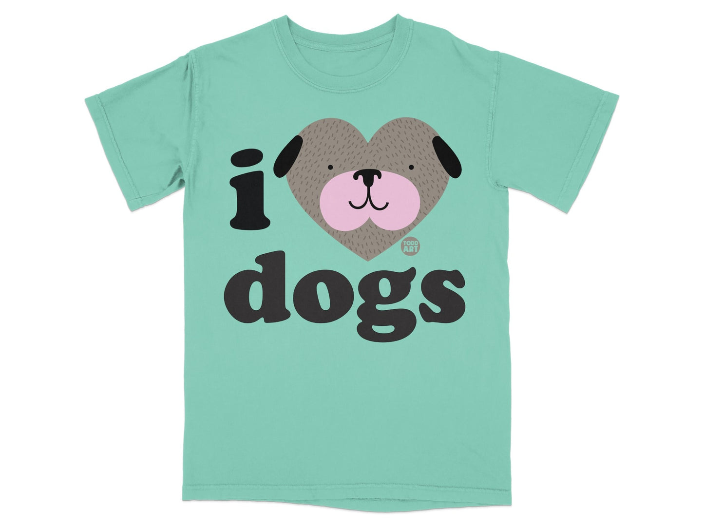 I Love Dogs Cute Pet Lover Graphic T-Shirt
