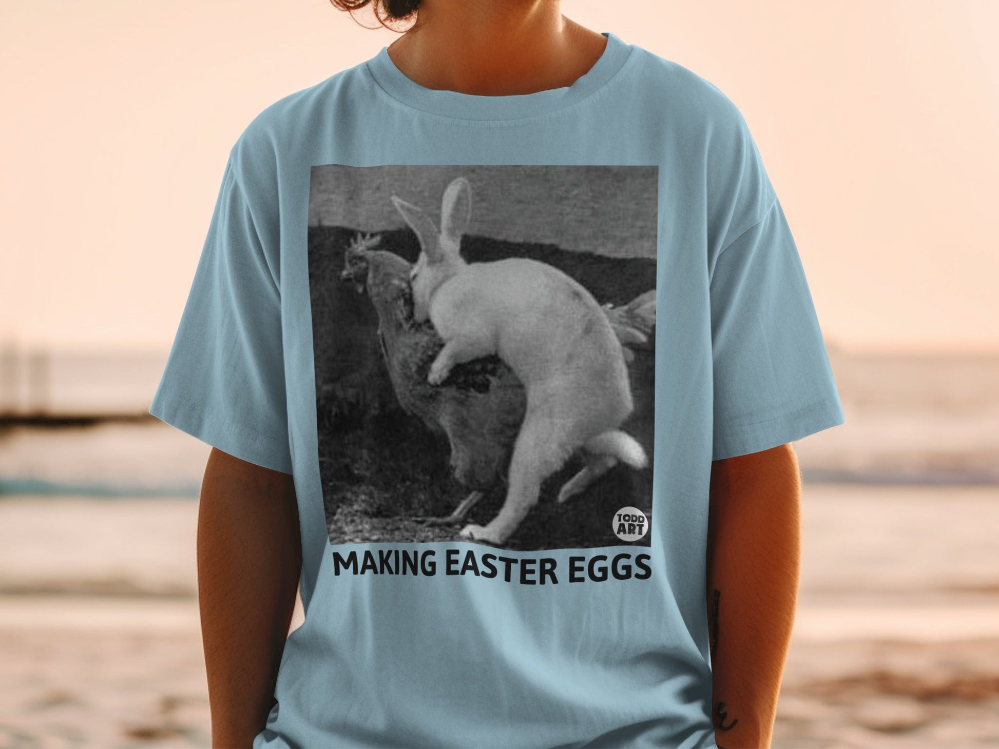 Making Easter Eggs Rabbit and Chicken Graphic Tee
