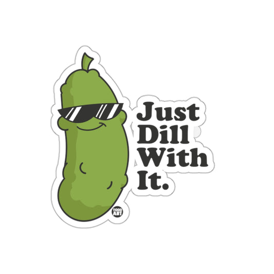 Just Dill With It Cute Cartoon Pickle Sunglasses Stickers