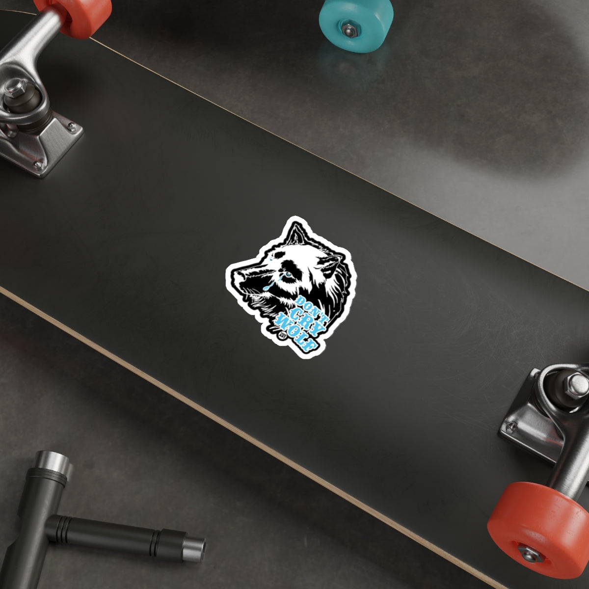 Don't Cry Wolf Sticker for your Skating Gear