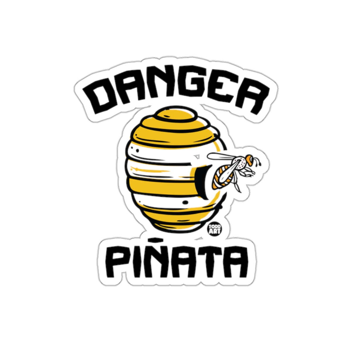 Danger Piñata Graphic Sticker for Fun and Parties
